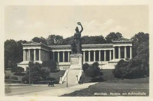 Postcard Germany Munchen Bavaria mit Ruhmeshalle