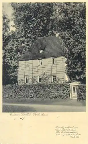 Postcard Germany Weimar schloss gardenhaus