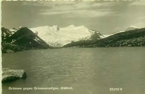 Postcard Austria Grunsee gegen Grossvenediger mountain lake