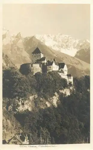 Postcard Liechtenstein Vaduz castle 1949