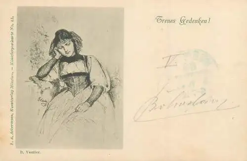 AK 1897 B. Vautier F.A. Ackermann, Kunstverlag Munchen - Kunstlerpostkarte No. 41