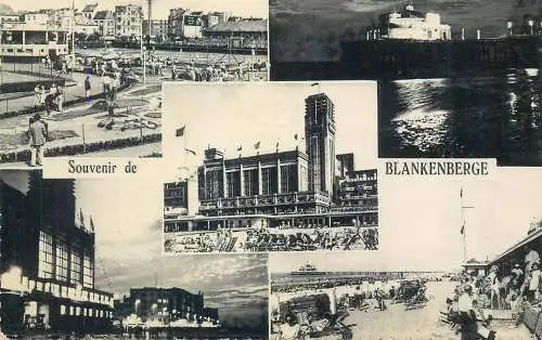 Postcard Belgium Blankenberge multi view 1954