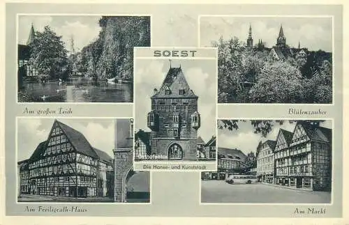 Postcard Germany Soest die Stadt Mittelalters 1953