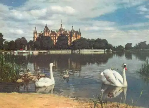 Postcard Germany Schwerin castle