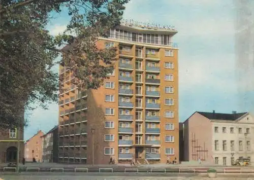 Postcard Germany Rostock building