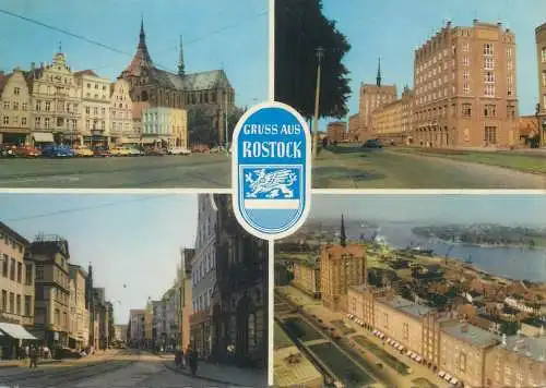 Postcard Germany Rostock multi view