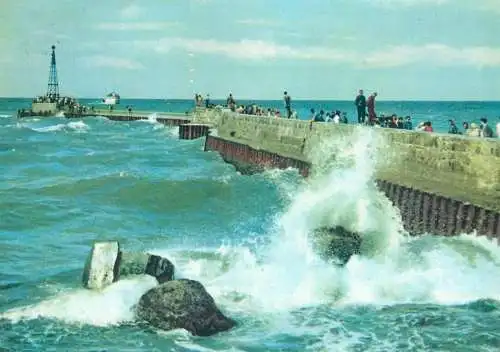 Postcard Germany Rostock sea side falaise
