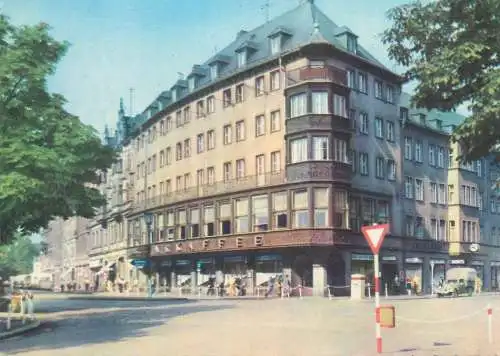 Postcard Germany Zwickau ring cafe