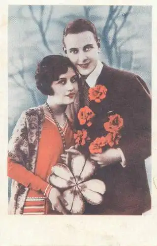 Postcard couples flower beauty joy elegance prom queen series Romania