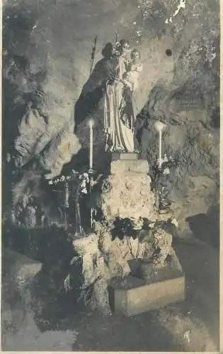 Postcard sculpture Budapest Sziklat templom religious scene
