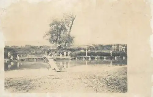Postcard Military engineers building a bridge UK expeditionary