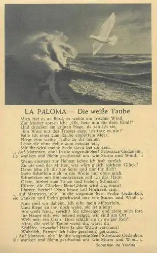 La Paloma Die Weisse Taube poem