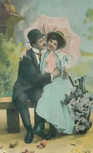 romance gallantry lovers couple illustration