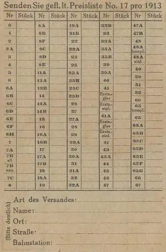 vintage photography 1913 price list