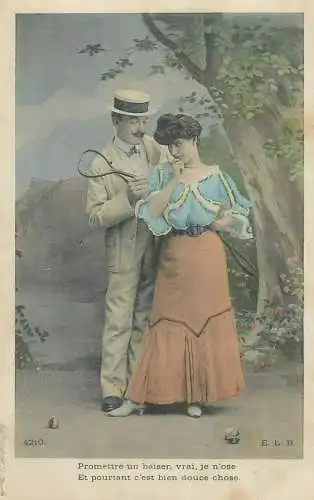 charming elegant gallant lovers couple illustration