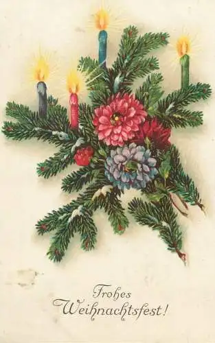 Postcard Christmas greetings decorative ornament