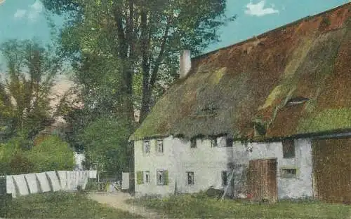 Fine Arts Postcard Netherlands Rotterdam Rotte Farm along the Rotte