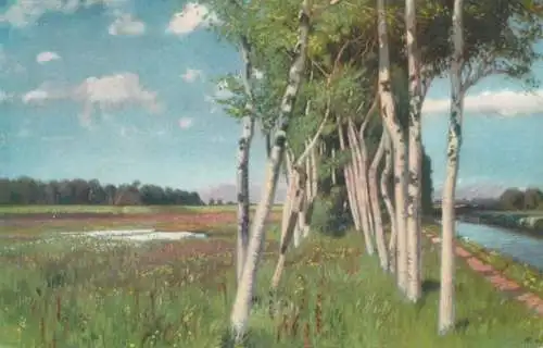 Fine Arts Postcard Summertime Hans am Ende painting