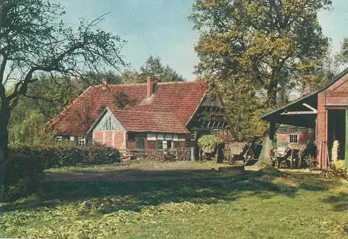 Postcard countryside farmhouse