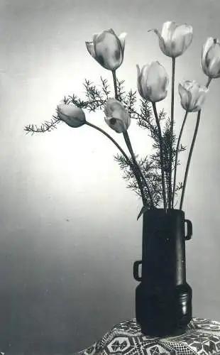 Tulips vase floral arrangement still life