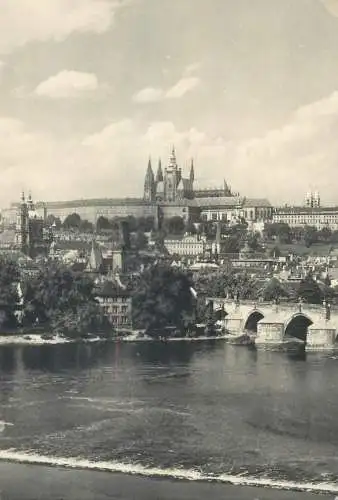 Postcard Czech Republic Prague castle 1962