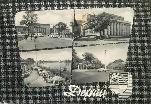 Postcard Germany Dessau multi view