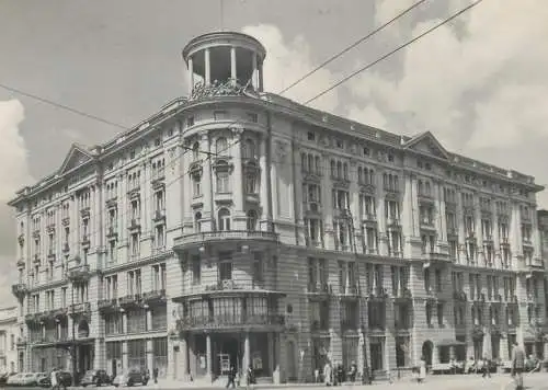 Postcard Poland Warszawa Hotel Bristol 1964 ski stamp Innsbruck olimpisjskie