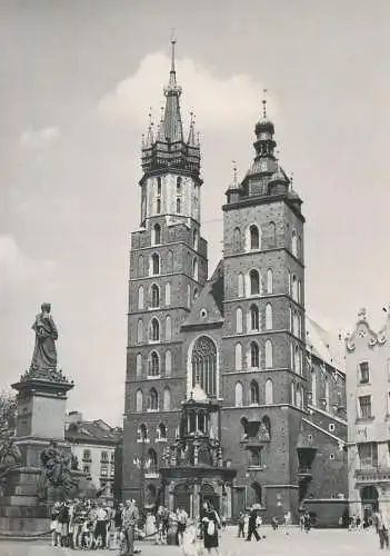 Postcard Poland Krakow our lady church