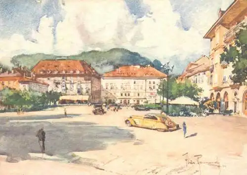 Postcard Italy Bolzano Piazza Vittorio Emanuele III