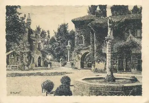 Postcard Italy Piacenza Grazzano Visconti piazza Guido Visconti