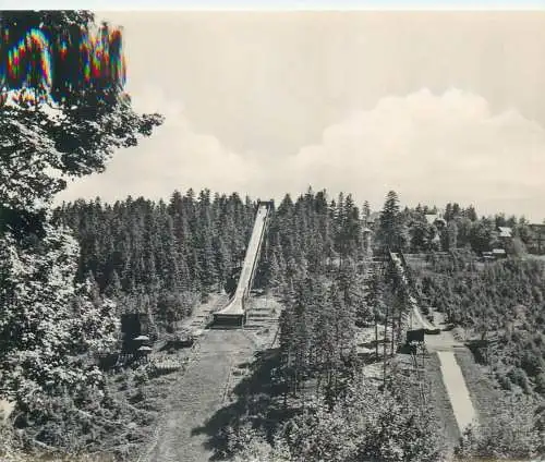 Postcard Germany Oberhof 1962 ski ramp