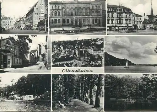 Postcard Germany Crimmitschau multi view