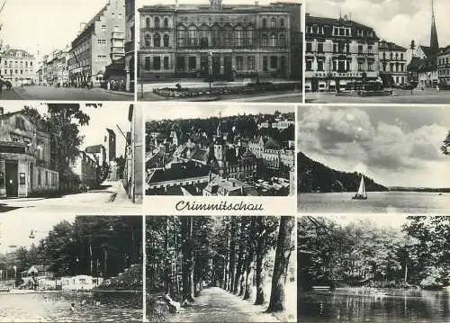 Postcard Germany Crimmitschau multi view