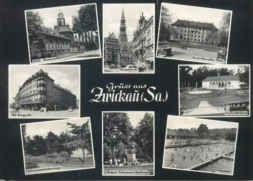 Postcard Germany grub aus Zwickau Sa.