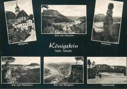 Postcard Germany Konigstein Sachs. Schweiz
