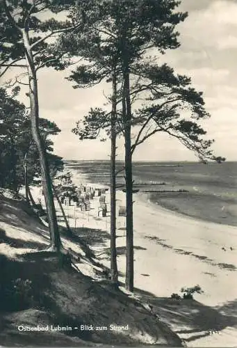 Postcard Germany Ostseebad Lubmin blick zum strand