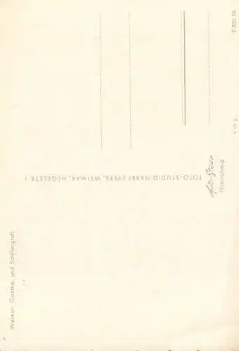 Postcard Germany Weimar Goethe und Schillergruft