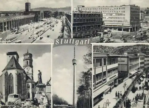 Postcard Germany Stuttgart