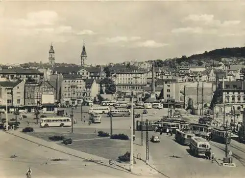 Postcard Germany Gera Platz der Republik 1959