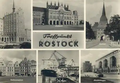 Postcard Germany Rostock multi view