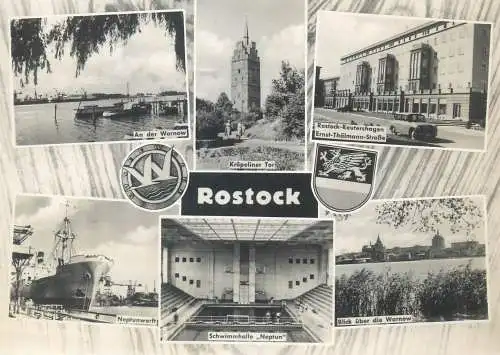 Postcard Germany Rostock multi view