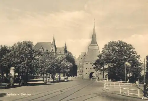 Postcard Germany Rostock steintor