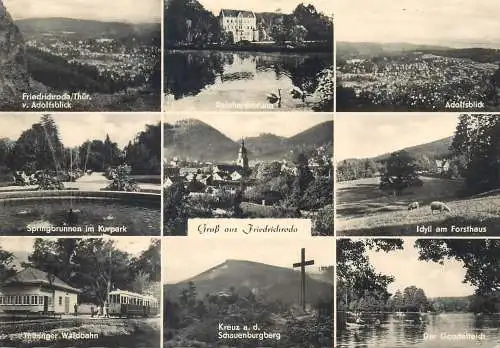Postcard Germany Grub aus Friedrichroda