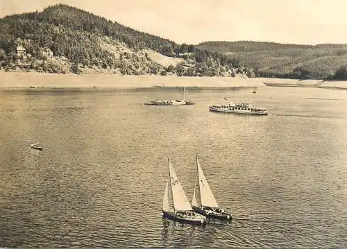 Postcard Germany Saaletalsperre
