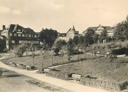 Postcard Germany Oberhof im Thuringer wald kurpark 1962
