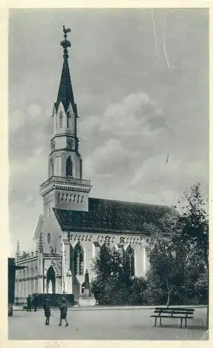 Postcard Hungary Losonc reformatus templom