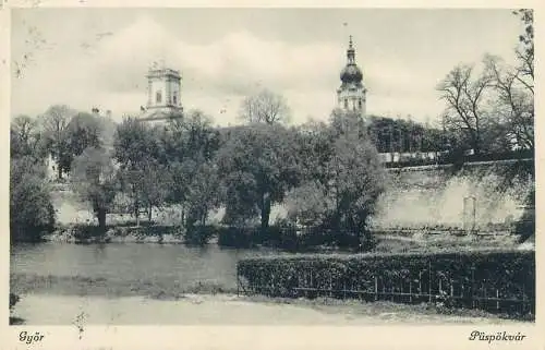 Postcard Hungary Gyor Puspokvar