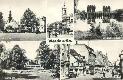 Postcard Germany Werdau Sa multi view