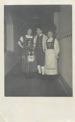 Social History anonymous people ethnic types folk traditional costumes vintage photo