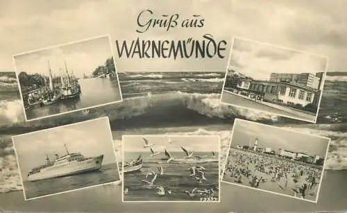Postcard Germany Warnemunde multi view
